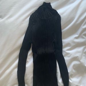 Babaton Black Fitted Turtleneck